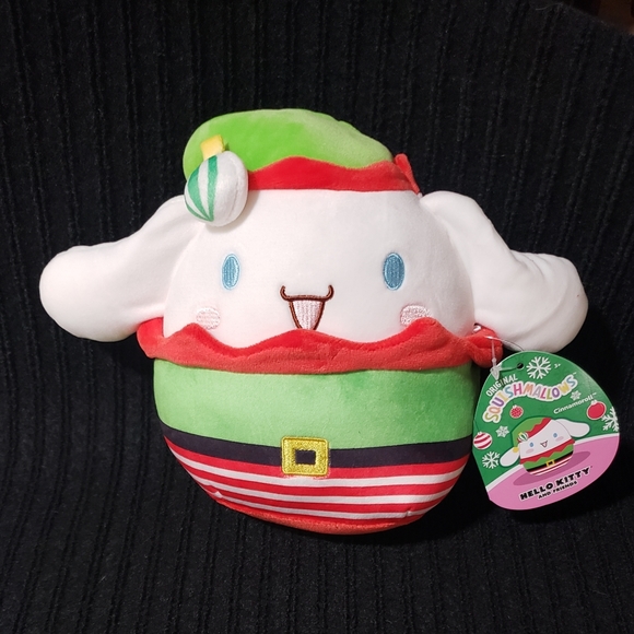 Sanrio Hello Kitty Cinnamoroll 7" Plush Squishmallows Christmas Elf NWT - Picture 1 of 9